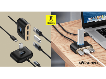 Baseus Square 4in1 USB hordozható adapter-Type-C-1xUSB3.0+3