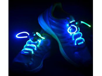 1 pár LED cipőfűző (kék-zöld)