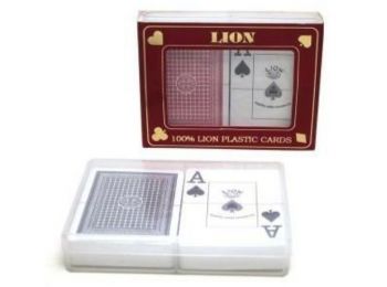 Kártya - Lion - 100% Plastic Poker - plasztik pókerkártya