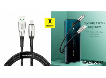 Baseus Watwerdrop MicroUSB kábel 4A 1m - Fekete