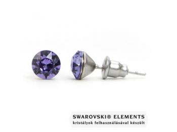 Jazzy lila Swarovski® kristályos fülbevaló 