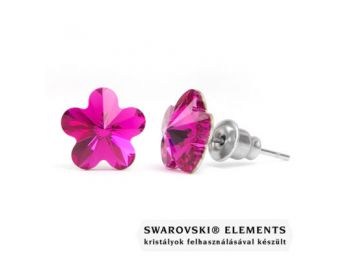 Jazzy sötét rózsaszín Swarovski® kristályos fülbeval