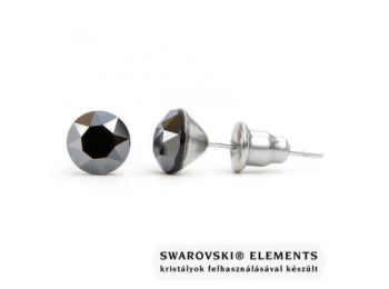Jazzy fekete Swarovski® kristályos fülbevaló - Jet Hemat