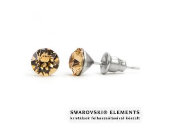 Jazzy világos barna Swarovski® kristályos fülbevaló - L