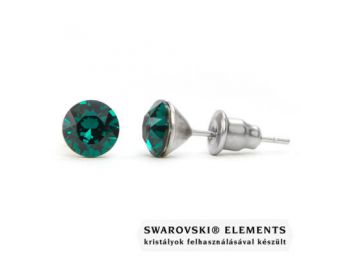 Jazzy sötét zöld Swarovski® kristályos fülbevaló 