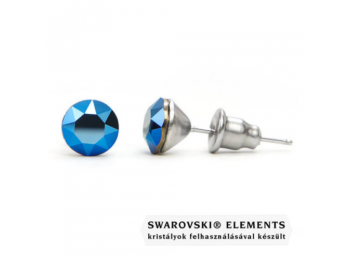 Jazzy metál kék Swarovski® kristályos fülbevaló - Meta