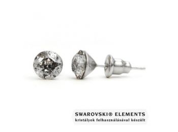 Jazzy szürke Swarovski® kristályos fülbevaló - Silver P