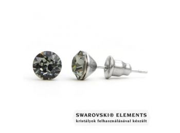 Jazzy szürke Swarovski® kristályos fülbevaló - Black Di