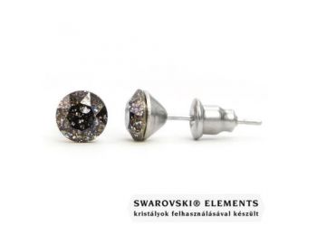 Jazzy szürke Swarovski® kristályos fülbevaló - Black Pa