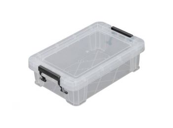 Műanyag tárolódoboz, átlátszó, 0,8 liter, ALLSTORE (CS