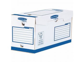 Archiválódoboz, extra erős, A4+, 200 mm, FELLOWES Bankers Box Basic, kék- fehér (IFW44729)