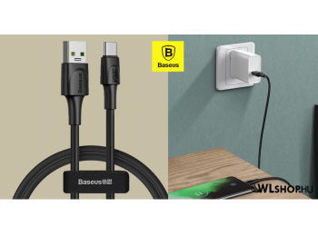 Baseus USB - C gyorstöltő kábel 1m VOOC QC 3.0 5A - Feket