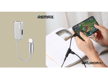 RL-LA02i iPhone lightning audió adapter töltéssel Remax - Fehér