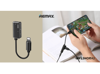 RL-LA02i iPhone lightning audió adapter töltéssel Remax - Fekete