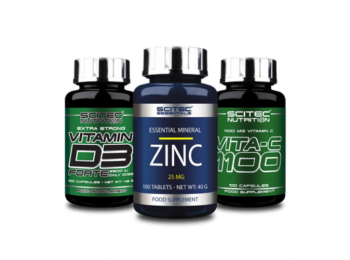 Vitamin D3 Forte + Vita-C 1100 + Zinc csomagban  Scitec Nutrition