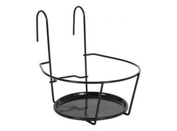 Virágcserép tartó erkélyre Fém Fekete (ø 19 cm)
