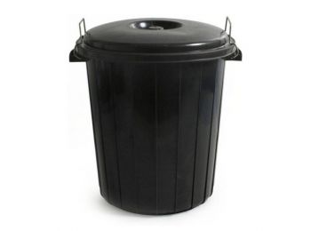 Szemetes Kuka Fekete 100 L - ø 54,5 x 61 cm