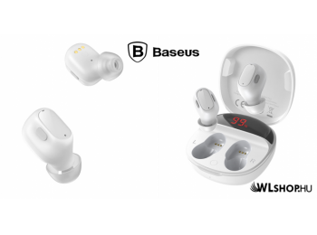 Baseus Bluetooth vezeték nélküli fülhallgató/headset Encok True WM01 Plus - Fehér