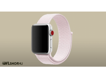 Apple Watch órához nylon szövet szíj 42/44 mm méretben - Világos rózsaszín