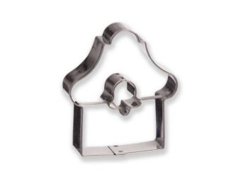 Díszes házikó harang középpel linzer kiszúró