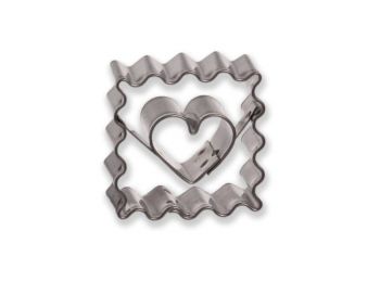 Hullámos négyzet alakú szív közepű minilinzer kiszúr