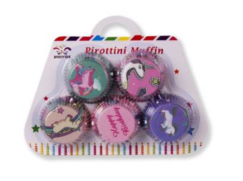 120 db szülinapi unikornisos muffin papír táska alakú cs