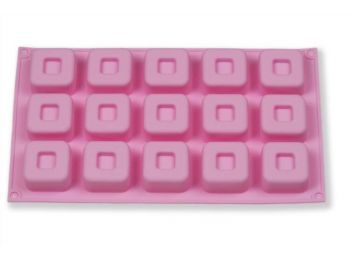 15 adagos négyzet alakú szilikon minimuffin sütőforma