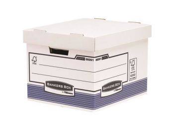 Archiválókonténer, karton, standard, BANKERS BOX® SYSTEM by FELLOWES®, kék/fehér, 6 db/csomag (IFW002616)