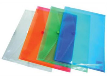 Irattartó tasak, 220x110x0,18, DL, PP, patentos, DONAU, pir