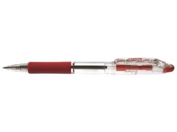 Golyóstoll, 0,24 mm, nyomógombos, ZEBRA Jimnie, piros (TZ30653)