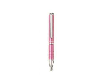 Golyóstoll, 0,24 mm, teleszkópos, metál pink tolltest, ZEBRA S-F1, kék (TZ23467)