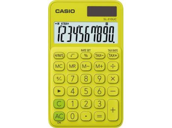 Zsebszámológép, 10 számjegy, CASIO SL 310, sárga (GCSL3