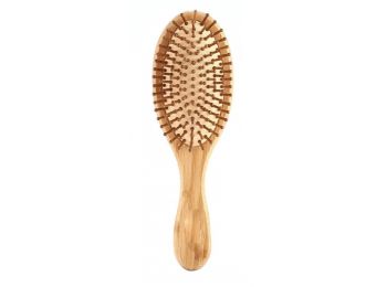 Hair Power fejbőrmasszírozó bambusz ovális hajkefe