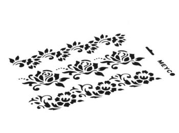 Rózsás tortastencil