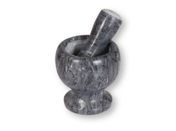 17 cm-es sötétszürke kőmozsár