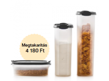 Közepes Mindent Bele szett fekete tetővel Tupperware