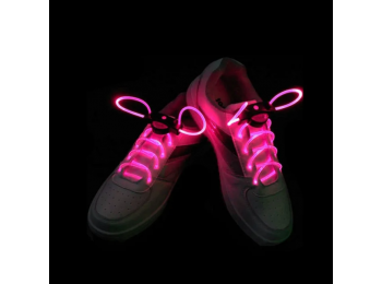 (5 színből választhatsz) 1 pár LED cipőfűző (rózsasz