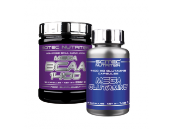 Mega BCAA 1400 180 kapsz.+ Mega Glutamine 90 kapsz. Scitec Nutrition