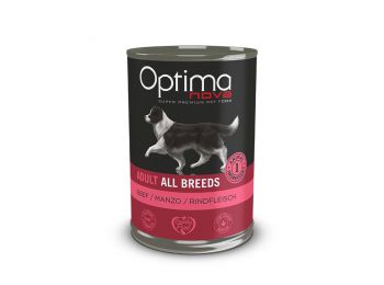 Visán Optimanova Dog Adult Beef&Rice kutya konzerv 400 g