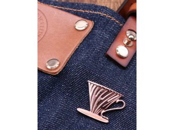 Barista Dripper kitűző réz C