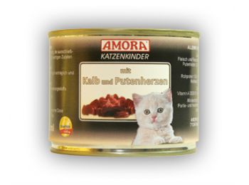 Amora FL.pur Katzenkinder 200g Borjú&Pulykaszív