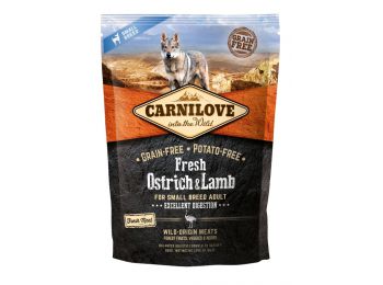 CarniLove Fresh Adult Dog Small Strucc & bárány - Excellent Digestion kutyatáp 1,5 kg