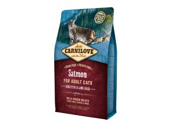 CarniLove Cat Adult Lazac – Sensitive & Long Hair macskatáp 2 kg