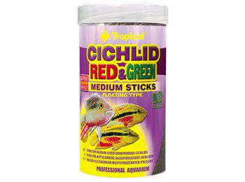 Tropical Cichlid Red&Green  Medium Sticks 250 ml, dobozo
