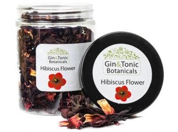 Gin Tonic botanicals közepes tégelyben, hibiszkusz virág 