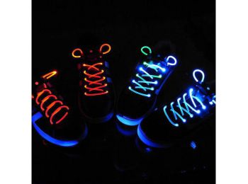 (5 színből választhatsz) 1 pár LED cipőfűző (fehér)