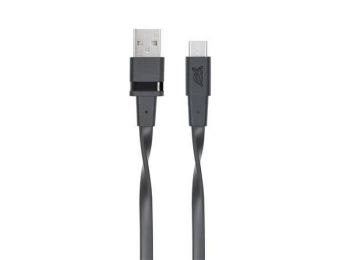 USB kábel, USB 2.0 - USB-C, 1,2 m, RIVACASE 6002 WT12, feke