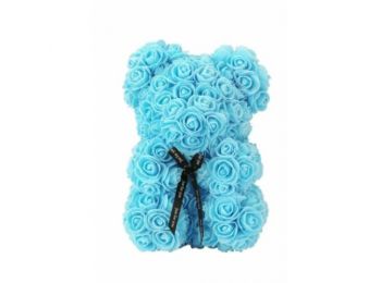 Örök rózsa maci- 25 cm- kék