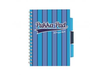 Spirálfüzet, A5, vonalas, 100 lap, PUKKA PAD Vogue project book, kék (PUP8540V)