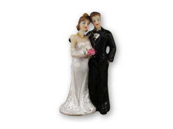 8 cm-es kis méretű nászpár esküvői tortadísz